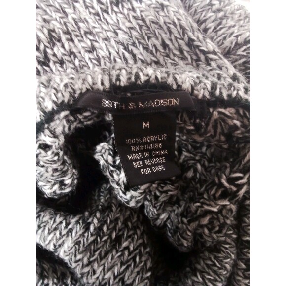 Women's 88th & Madison Gray Black Mingled Shawl Size Medium - Picture 7 of 13